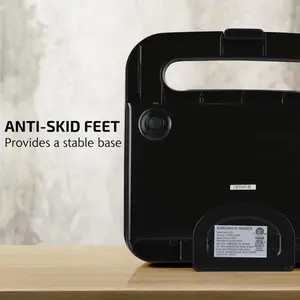 Sandwich Maker with Non-Stick Plates, Indicator Lights, Cool Touch Handle, Easy to Clean and Store, Perfect for Cooking Breakfast, Grilled Cheese, Tuna Melts and Snacks, Black GPS401B