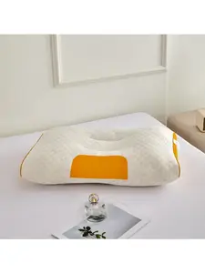 【Only 1 Gift Per Customer】【Random Color】Soft Knd itteMassage Neck Couple Pillow Adjustable Ergonomic Orthopedic Contour Support High Quality Pillow Core Removable Cover for Sleeping Comfort