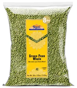 Rani Green Peas Whole, Dried (Marrowfat Peas, Vatana, Matar) 128oz (8lbs) 3.63kg Bulk ~ All Natural | Vegan | Kosher | Gluten Friendly | Product of USA