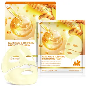 ikzee Turmeric Brightening Mask, containing niacinamide, kojic acid, and turmeric—three key brightening ingredients—brightens and moisturizes the skin, helping it achieve a radiant, glowing complexion. A nighttime moisturizing and brightening mask.