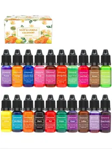20 Color 10ML High Concentration Crystal Glue Candle Dye, Handmade Soap Coloring DIY Craft Supplies, Decorative Accessories for Crafts