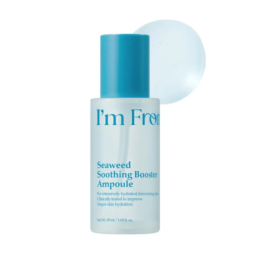 I’m From Seaweed Soothing Booster Ampoule, Lightweight Hydrating Ampoule with Seaweed Extract & Plant-Based Phyto Mucin Texture, Calming Serum for Dry & Sensitive Skin, Korean Skincare, 1.69 fl. oz, Moisturizer, Daily