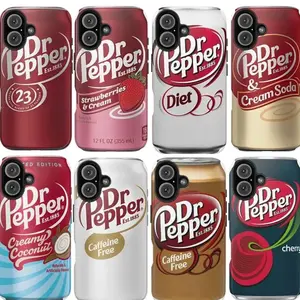 Dr Pepper Can Phone Cases, Dr Pepper Strawberries and Cream, Coconut, Diet, Soda, Cherry