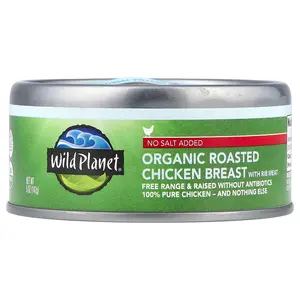 Wild Planet Organic Roasted Chicken Breast With Rib Meat, No Salt Added, 5 oz (142 g)