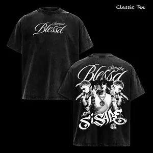 Blessd Siempre Blessd Shirt – Latin Trap Vintage Washed Oversized Graphic T Shirt, Si Sabe Streetwear Style, Retro Rap Music Aesthetic, Heavy Cotton Washed Tee, Casual Unisex Men Women Top, Gift for Blessd Fans