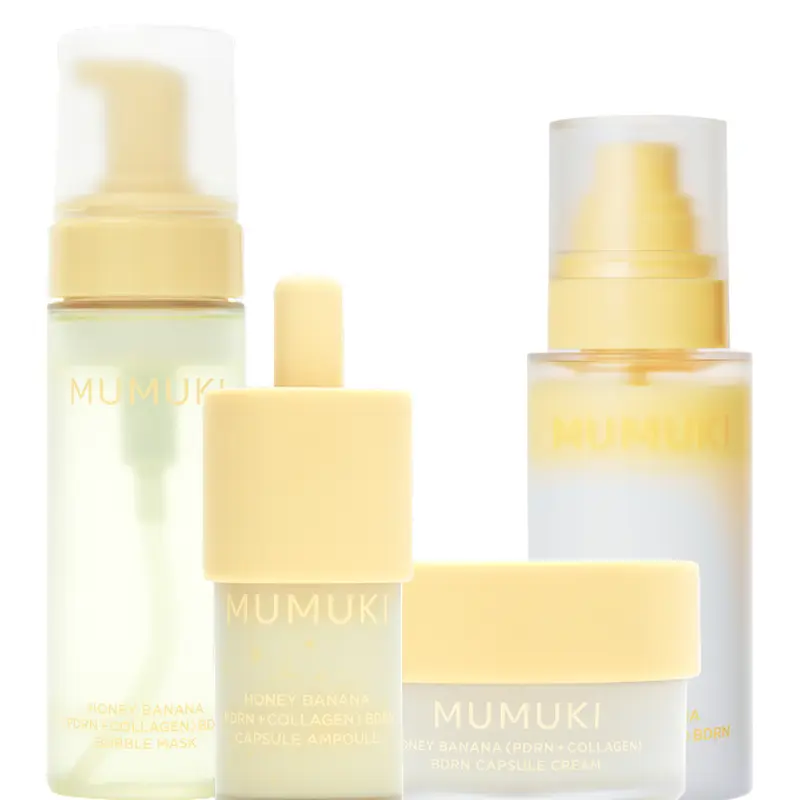[MUMUKI] Korean Slow-Aging Secret Honey Banana PDRN Face & Body Serums & Essences Set - Anti-Age, Anti-Wrinkle Firming Moisturizing, Advanced Hydration, Capsule Burst Care, Brighten Glow, Skin Vitality Boost, Brighten Glow Serums & Essences