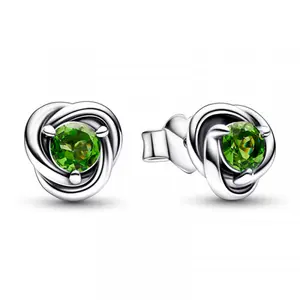Pandora August Birthstone Eternity Circle Stud Earrings 292334C03