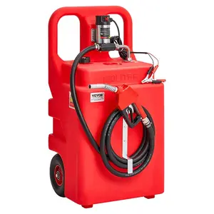 VEVOR Fuel Caddy, 16 Gallon, Portable Fuel Tank with 12V DC 2.5 GPM Electric Fuel Transfer Pump, 4 ft Delivery Hose Auto - Stop Sensor Nozzle, Tank Adapters, Suitable for Diesel Gasoline, RedVEVOR Super Brand Day