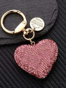 Cute Fashion Heart Keychain for Women, Bling Bling Keychains, Sparkling Rhinestone Heart Keyring Backpack Pendant, Beautiful Girl Couple Car Key Ring Gift