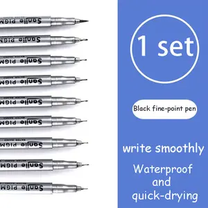 9-Piece Needle Pen Set for Beginners, Handwriting Pens, Sketching Outline Pens, Ideal for Calligraphy Art Drawing Design Signing