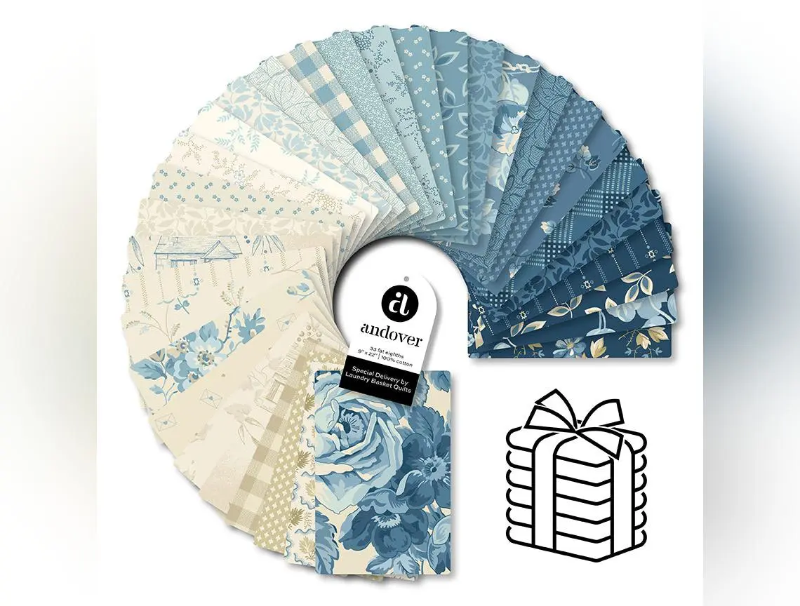 Special Delivery | Fat Eighth Bundle by Laundry Basket Quilts for Andover Fabrics | 33 pcs | 100% Cotton