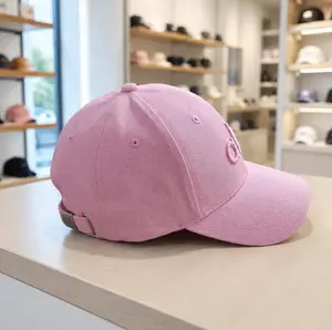 Women’s Adjustable Pink District-Style Baseball Cap - Casual Curved Brim Outdoor Sport Hat for Summer Tennis, Pickleball