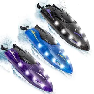 2.4G Remote Control Stunt Boat, 1 Count 360° Flip Rotating Light Competition Boat, Waterproof RC Boat Toys, Summer Water Sports Toy, Birthday Gift