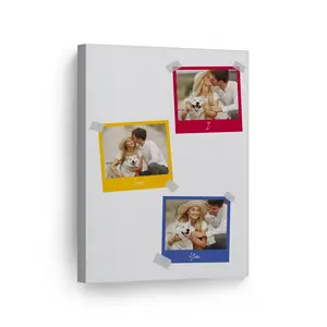 Personalized Gift Wall Art Custom Photo Collage with Colorful Polaroid Frames and Customized Text