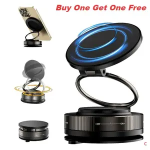 Magnetic  Stand ProUltimate Foldable Design360° Adjustable Strong Suction Zero Bubbles Screen Protector Portable Multi-Scene Use for Home Office Travel hands free  vacuum  suction Smartphone Cellphone Folding Black   car   manetic surface phone holder