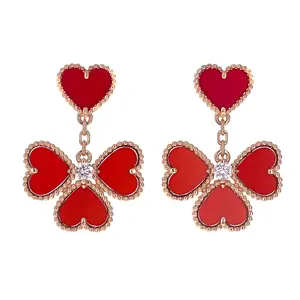 Pre-owned Van Cleef & Arpels Sweet Hearts Drop Earrings