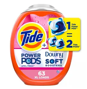 April Fresh Power Pods with Downy HE Compatible Laundry Detergent Pacs