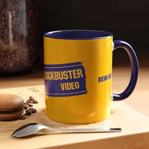 Blockbuster Coffee Mug 11OZ 15OZ, Be Kind Rewind Coffee Mug, 90s 2000s Nostalgia Gift, Movie Lover Gift, Retro VHS Cup
