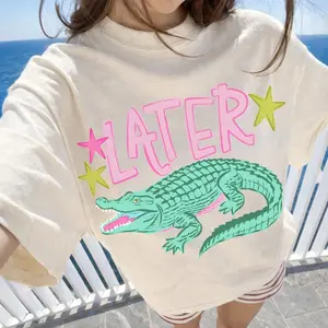Comfort Colors Later Gator Alligator Summer T-Shirt, After A While Crocodile Summer Vacation Tee Tshirt, After While Summer Beach Shirt
