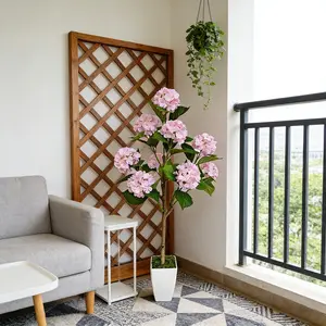 1 Pcs 120cm Artificial Embroidered Ball Tree with Plastic Pot, Perfect for Living Room Balcony Bedroom Wedding Housewarming Christmas Halloween Valentine's Day Decor