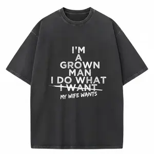 Funny "I Do What My Wife Wants" Husband Gift T-Shirt from Wife - Black with White Print Humorous Marriage Apparel, Comfortable Round Neck Short Sleeve Casual Tee for Men, All-Season Wear & Couples Gift Idea