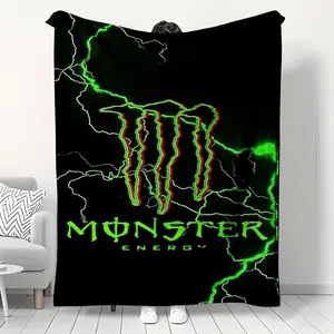 Monster Energy Drink Blanket, Soft Flannel Throw, All-Season Bed Sofa Cover, Bedroom Decor, Outdoor Camping, Teen Gift