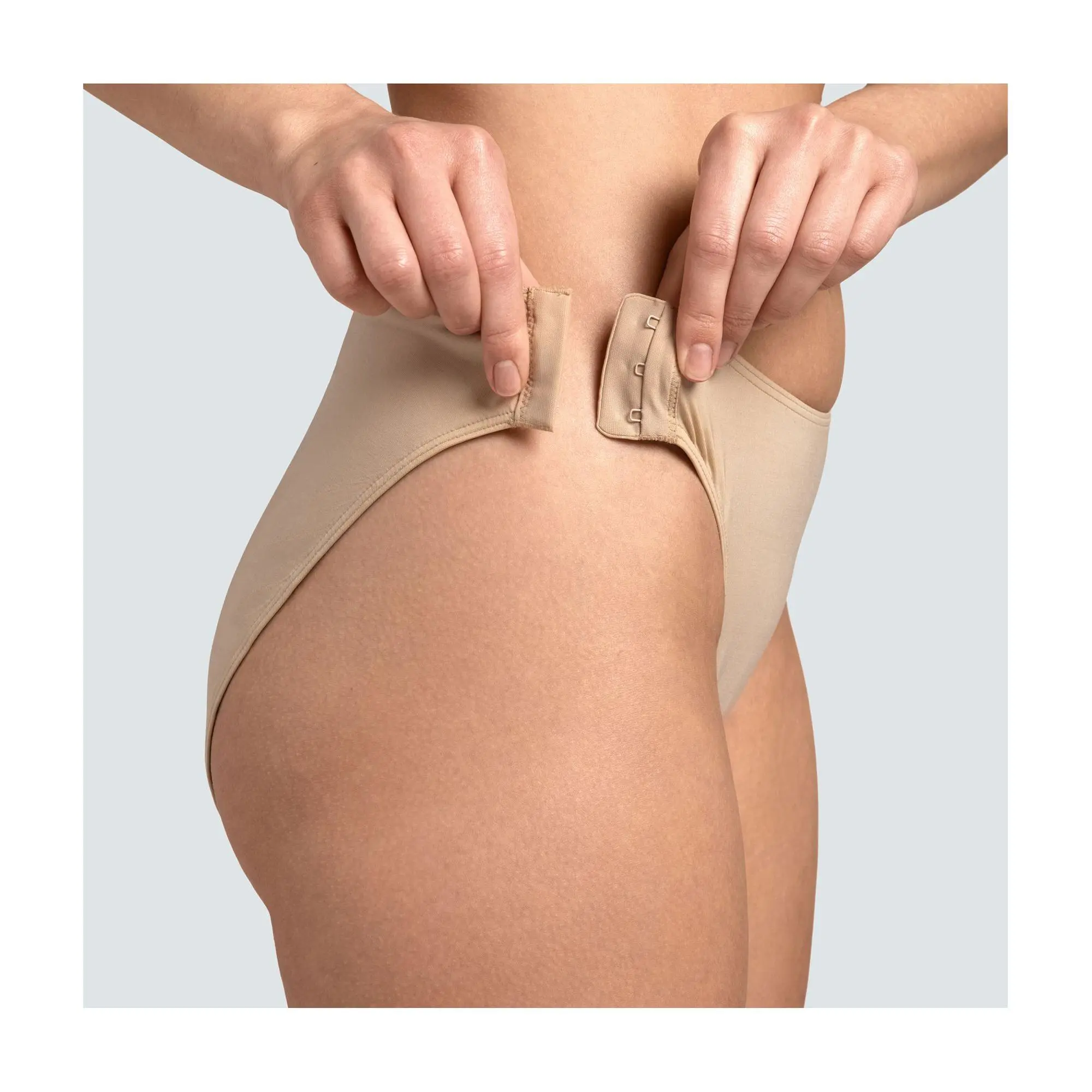 Slick Chicks Adaptive High Waisted Brief Underwear - Beige