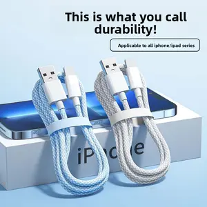 Stylish Braided USB-C Charging Cable - Fast Charging with Multiple Colors