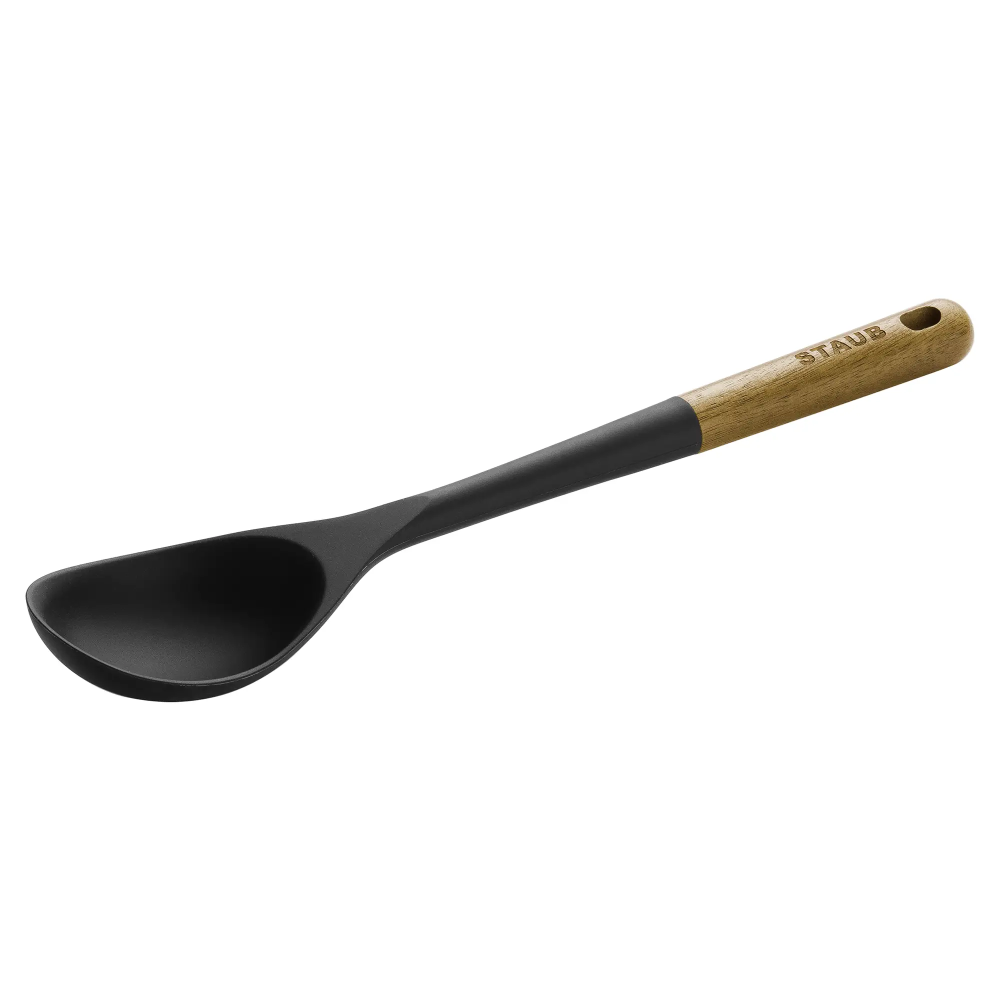STAUB Silicone Kitchen Tools, Wood Handled Serving Spoon