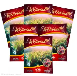Te Divina - Buy 4 get 2 free, Natural Herbal Tea Caffeine-free, 6 Weeks, Infused With Reishi Premium Beverage.