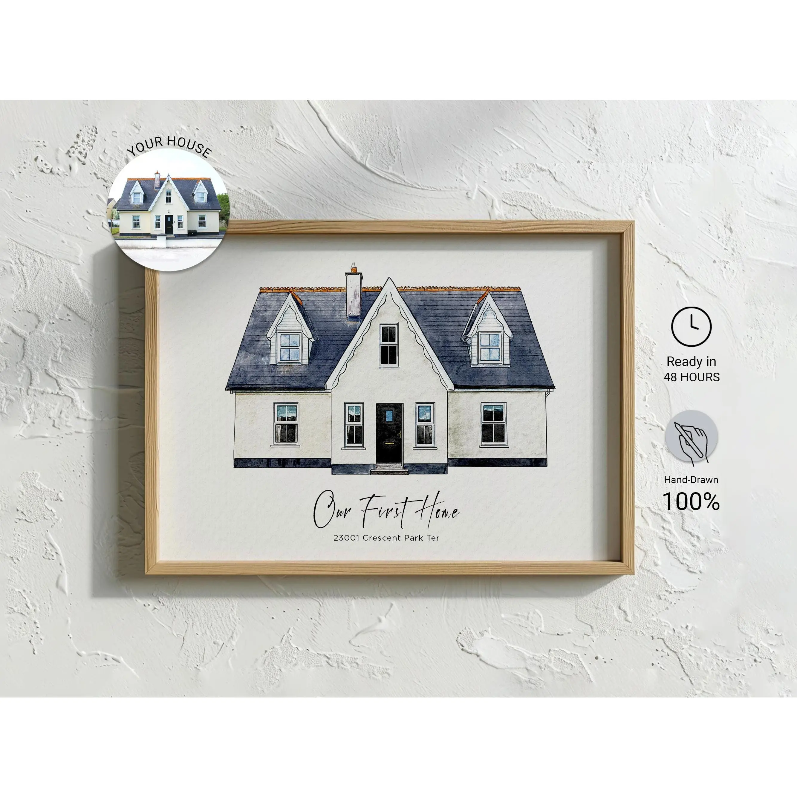 Custom Watercolor Wedding Venue illustration