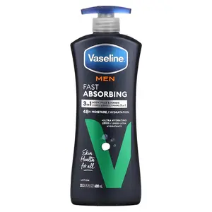 Vaseline Men, Fast Absorbing Body & Face Lotion, 20.3 fl oz (600 ml)