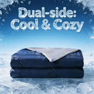 Dual-Sided Cooling Comforter Queen Size, Reversible Breathable Bed Comforter for Hot Sleepers, Lightweight All-Season Summer Bedding, Cool & Cozy Two-Sided Design