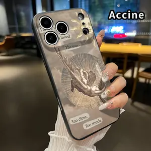 Icarus' Sun Love Pattern Case for  iPhone 17 Pro Max 16 Plus 15 14 13 12 11 XR Air E Liquid Silicone Anti-Drop Ultra Mobile Phone Thin Back Cover for Boy