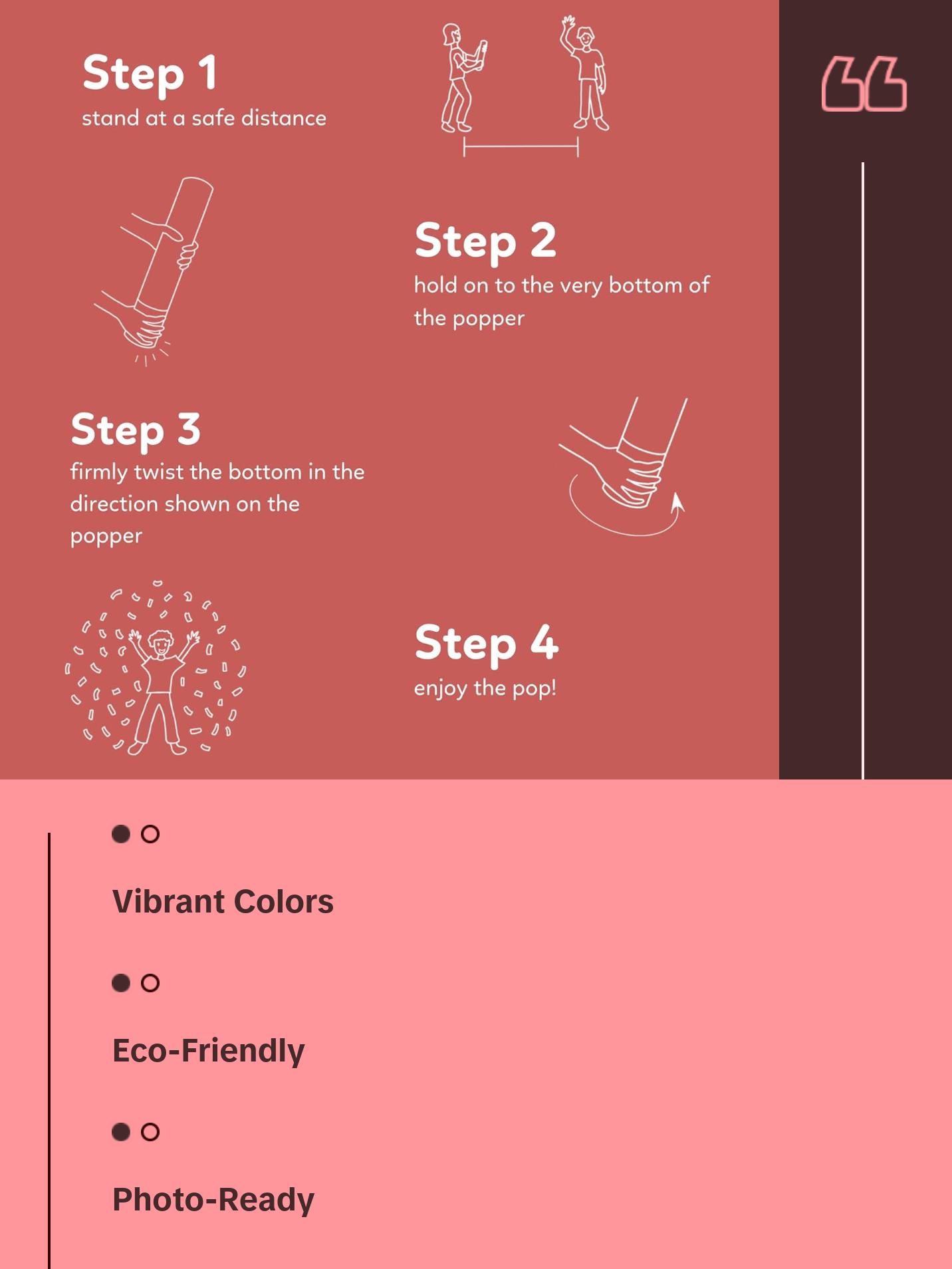 2 Pack Red Powder Cannon Poppers (12 Inch)