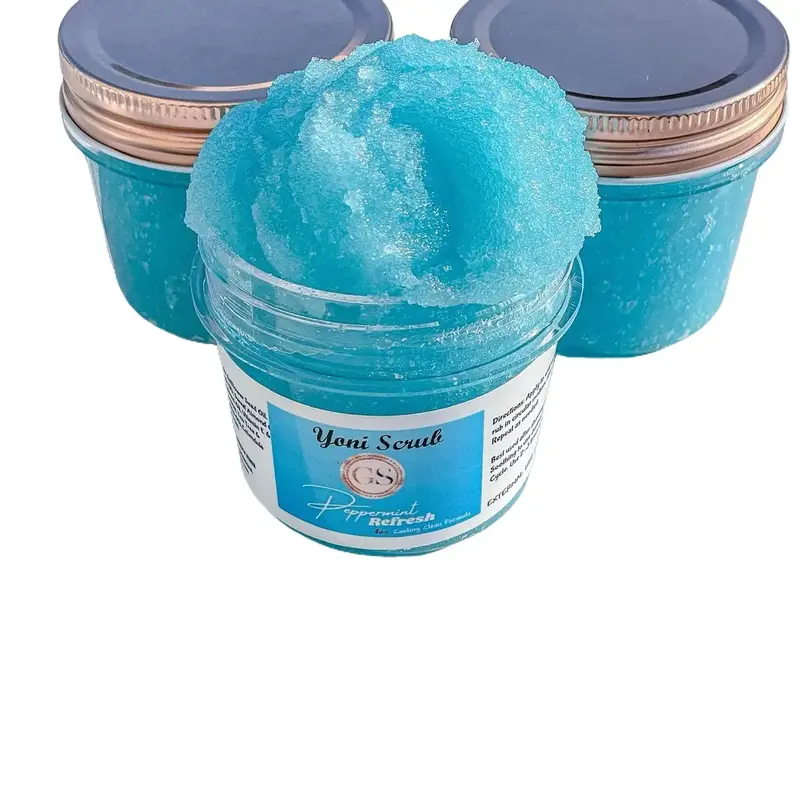 Yoni Scrub Peppermint Refresh Sugar Scrub for Exfoliating and Moisturizing, Soothing, Cooling Sensation for Soft Skin Exfoliate Body Care Hydrating