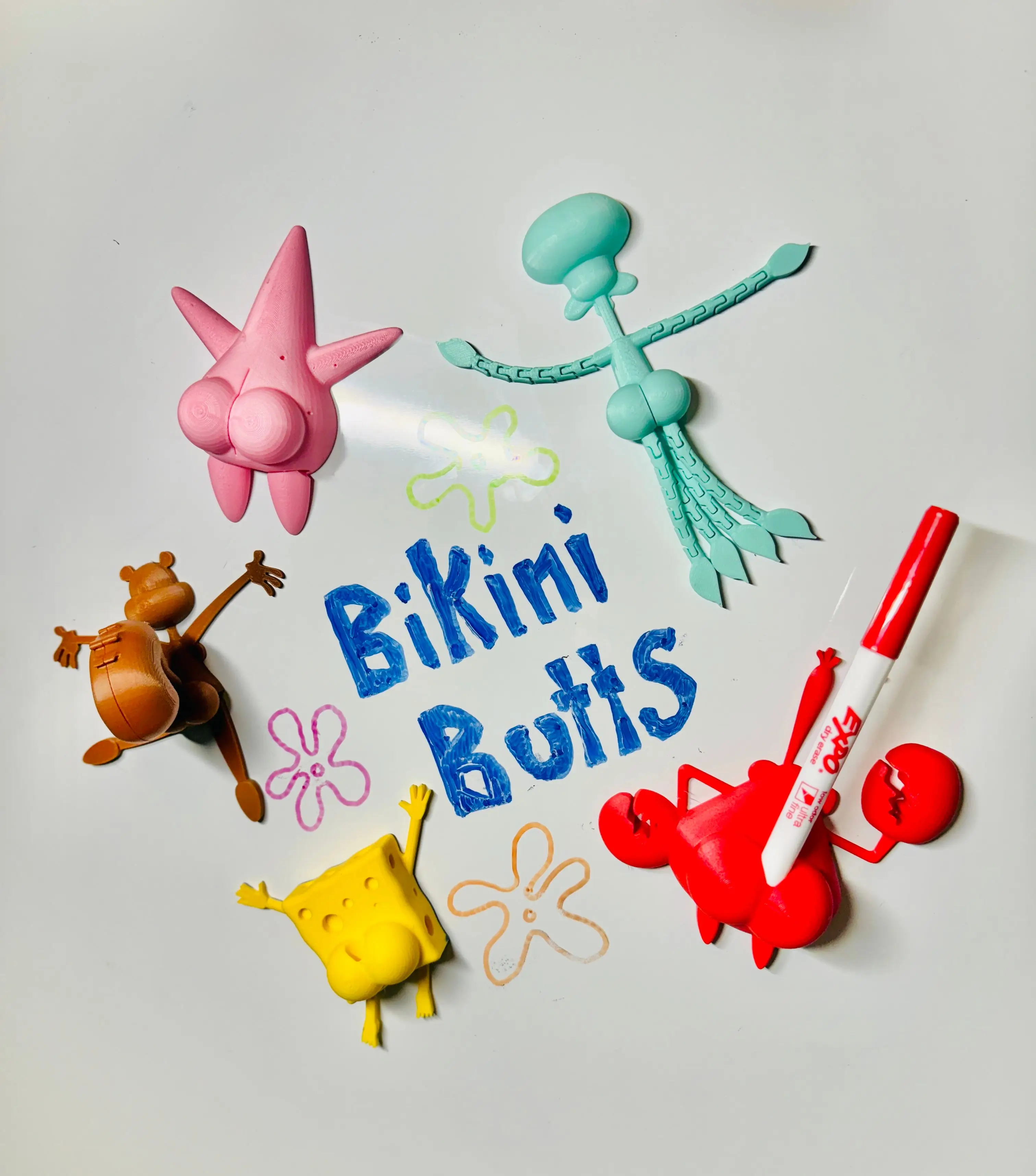 Bikini Bunz Cartoon Character Magnets - Cheeky Paper & Pen Holder Decoration Decorative