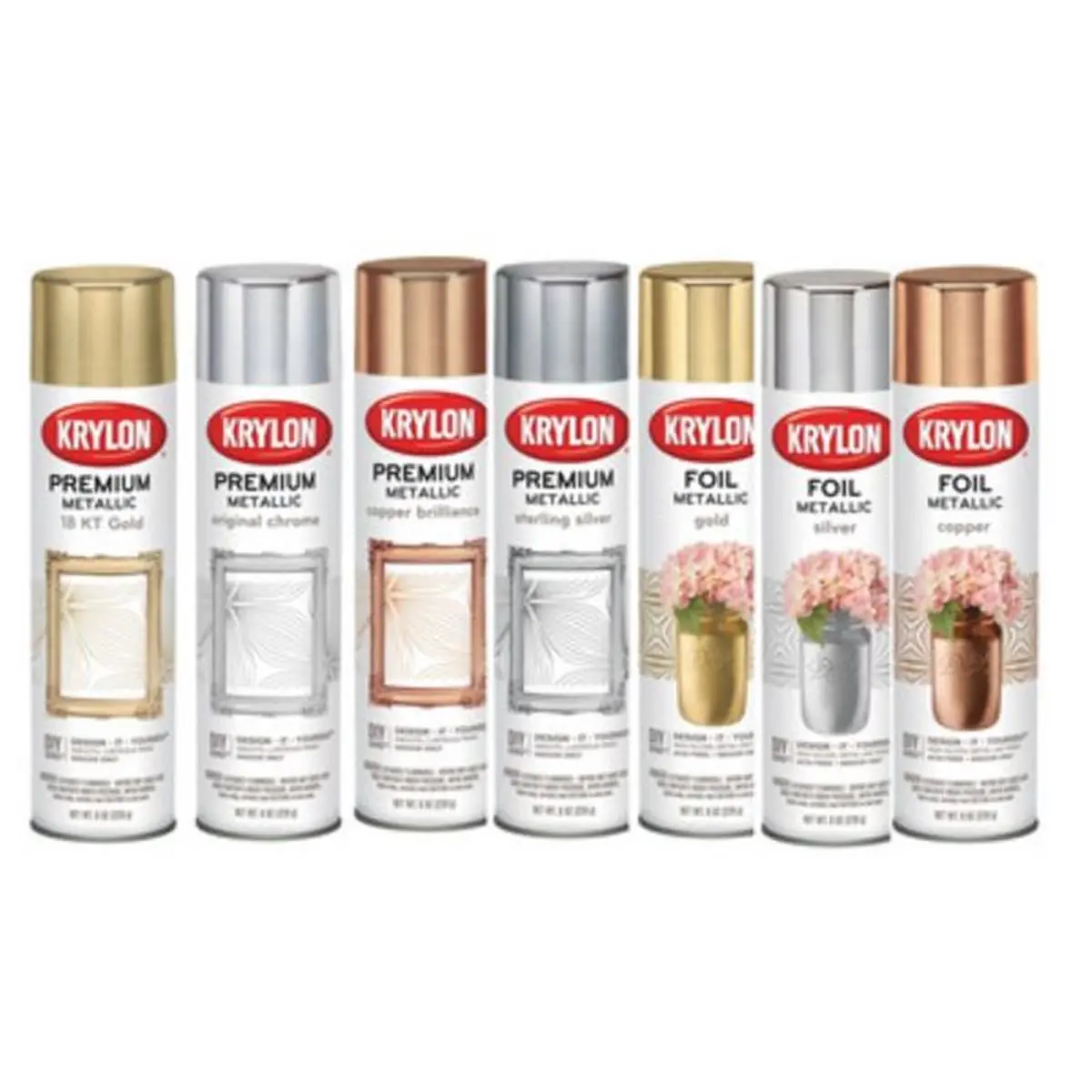 Krylon Premium Metallics Foil Acrylic Paint, 6 oz Can, Red - Art Materials, DIY Painting Supplies for Office, School Craft Projects