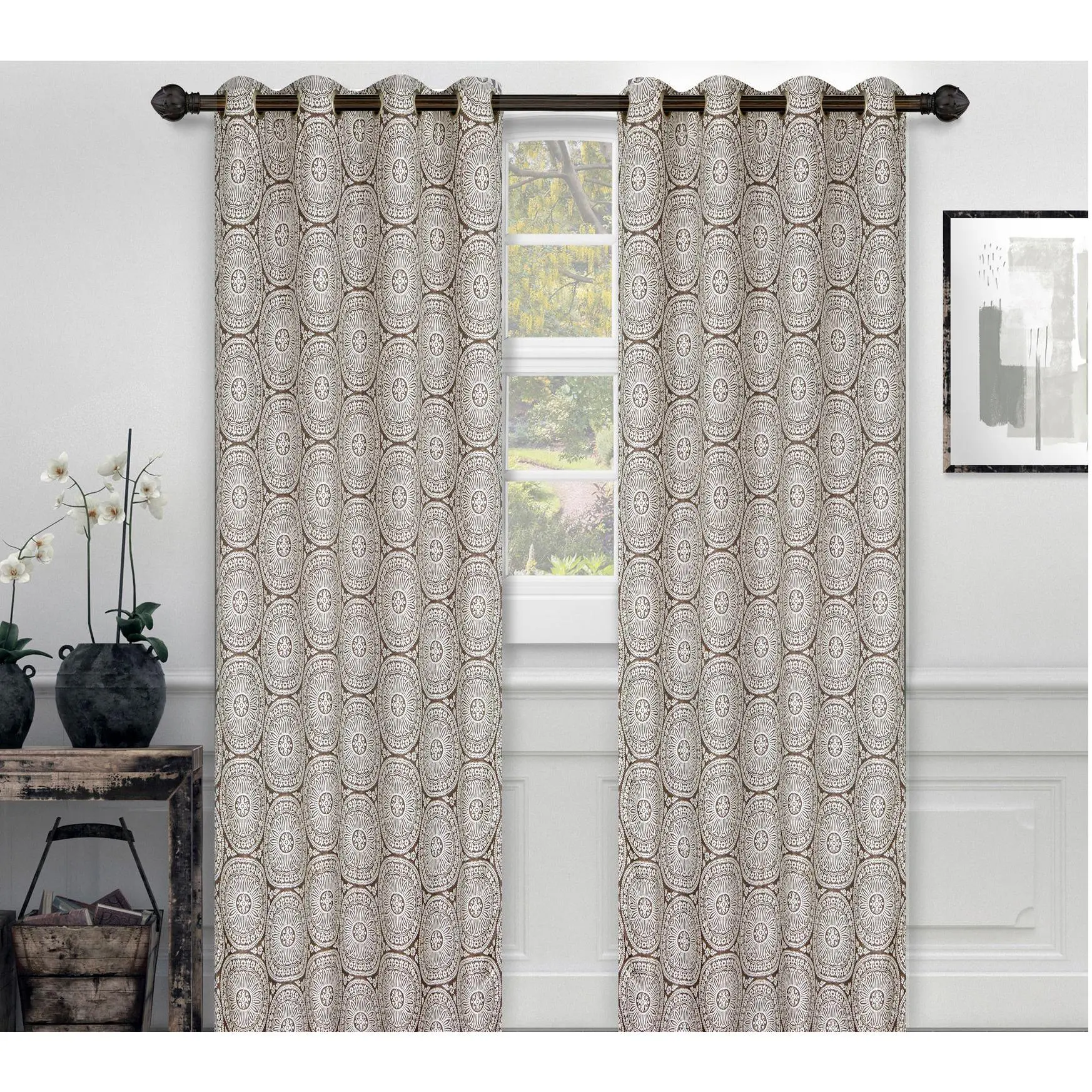 Superior Eminence Jacquard Curtains, 52 X 96