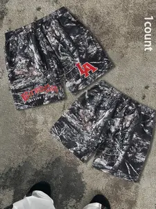 Men's Regular Fit Camo Leaf & Letter Print Shorts, Camouflage Shorts, Casual Comfy Breathable Shorts for Summer, Men's Bottoms for Daily Wear, Clothing