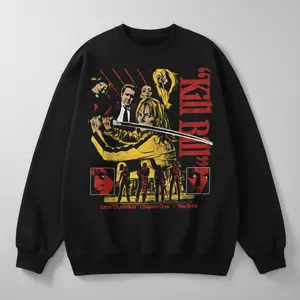 Kill Bill Vintage Movie Sweatshirt, Black Mamba Retro Hoodie, Tarantino Fan Crewneck