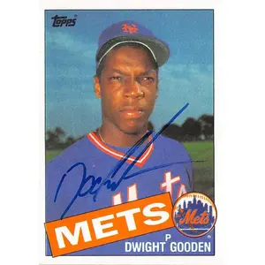 Autograph Warehouse  New York Mets Doc Dwight Gooden Autographed Baseball Card - 1985 Topps No.620 First Year