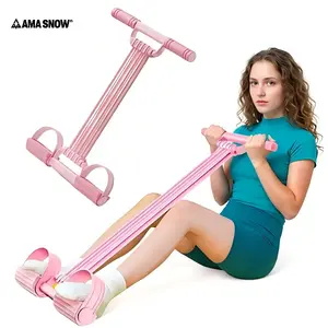 AMA SNOW Multifunction Tension Rope, 8-Tube Elastic Yoga Pedal Puller Resistance Band, Elastic Pull Rope Fitness, Full-Body Workout atHome Gym, Exercise Sit-up, Yoga, Abdominal Training