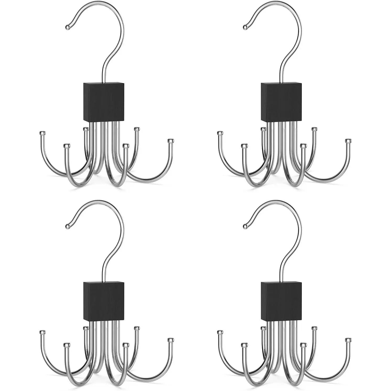 Multi-Purpose Rotatable Belt Hanger & Organizer for Closet - Space-Saving Storage for Belts, Bras, Hats, Tank Tops, Ties, Scarves, and Purses
