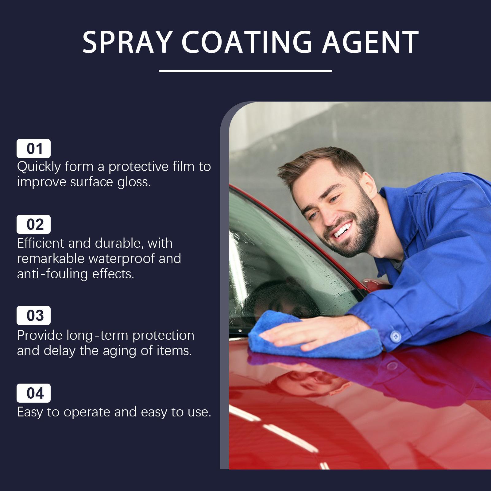Nano Ceramic Coating Spray for Cars Fix Faded Paint Remove Dirt and Stains Restore High Gloss Shine Long Lasting Hydrophobic Protection