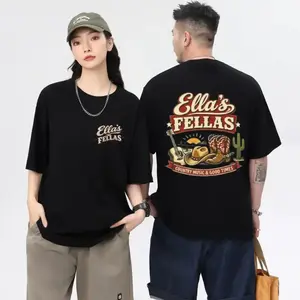 Ella's Fellas Retro Country Tee, Ella Langlei Fan Merch, Vintage Western Graphic, Double Printed Streetwear Shirt, Heavyweight Cotton Unisex, Full Size, Full Color.