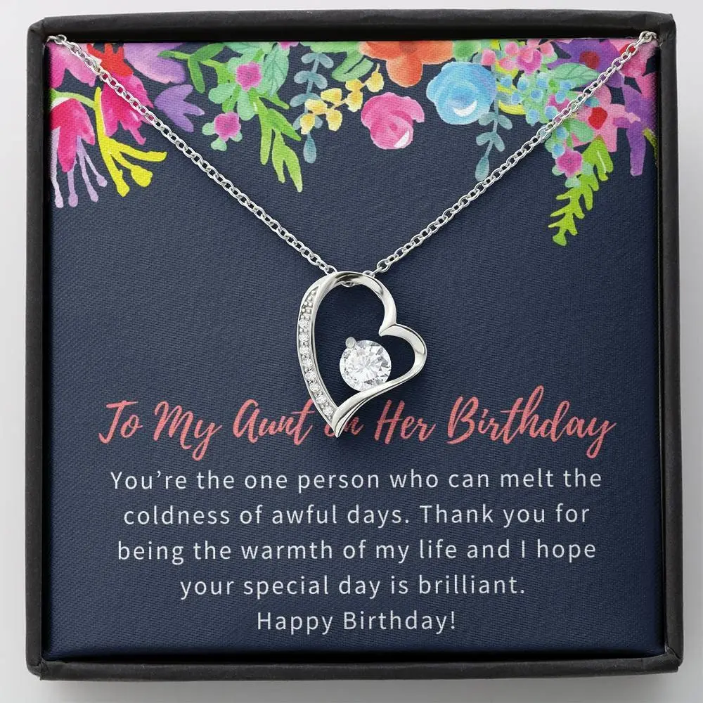 Personalized Heart Necklace, Aunt Birthday Gift Necklace, Aunt Necklace, Aunt Gift, Gift for Aunt, Aunt Birthday Gift, Aunt Jewelry, Auntie Necklace