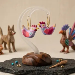 Aretes Gallinitas corazón ancestral