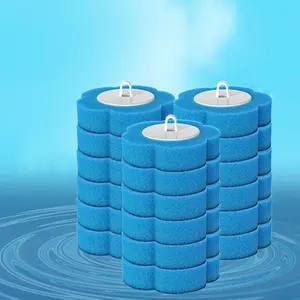 Disposable Toilet Brush Head, 1 Set 360 Degree Rotatable Toilet Cleaning Brush Head with Cleaning Liquid, Bathroom Cleaning Tool