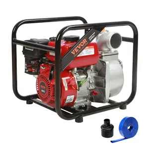 VEVOR Gasoline Engine Water Pump, TikTokShopBlackFriday, 3-inch, 7HP 265 GPM, 142ft Lift, 22ft Suction, 4-Stroke Gas Powered Trash Water Transfer Pump Portable High Pressure with 25ft Hose for Irrigation Pool, EPA Certified